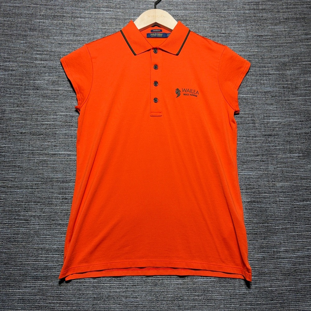 Polo Golf Ralph Lauren Polo Women M Orange Sleeveless Tailored Wailea Hawaii - Picture 2 of 11